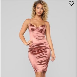 Brand new fashion nova bronze bodycon dress.